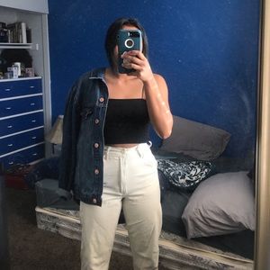 tan/white cargo pants